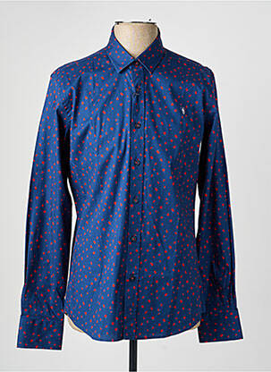 Chemise manches longues imprimé fantaisie bleu CAMBERABERO homme
