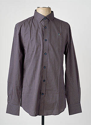 Chemise manches longues imprimé fantaisie bleu CAMBERABERO homme