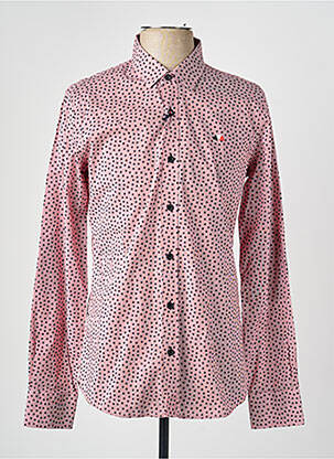 Chemise manches longues coupe cintrée rouge CAMBERABERO homme
