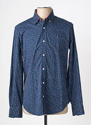 Chemise manches longues imprimé fantaisie bleu CAMBERABERO homme