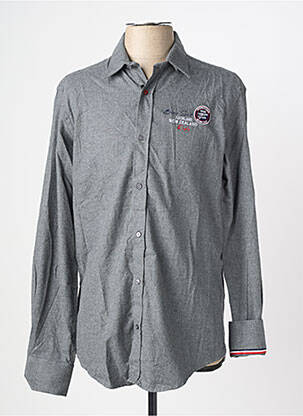 Chemise manches longues coupe droite gris CAMBERABERO homme