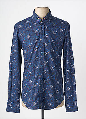 Chemise manches longues imprimé fantaisie bleu CAMBERABERO homme