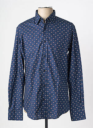 Chemise manches longues imprimé fantaisie bleu CAMBERABERO homme