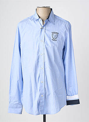 Chemise manches longues imprimé fantaisie bleu CAMBERABERO homme