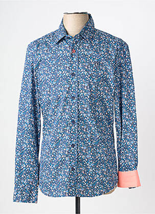 Chemise manches longues imprimé fantaisie bleu CAMBERABERO homme