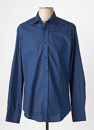 Chemise manches longues imprimé fantaisie bleu CAMBERABERO homme