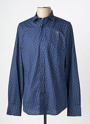 Chemise manches longues imprimé fantaisie bleu CAMBERABERO homme