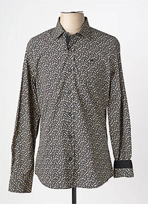 Chemise manches longues imprimé fantaisie noir CAMBERABERO homme