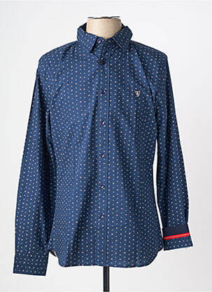 Chemise manches longues imprimé fantaisie bleu CAMBERABERO homme