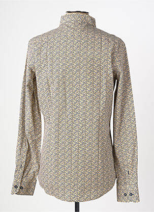 Chemise manches longues imprimé fantaisie jaune CAMBERABERO homme