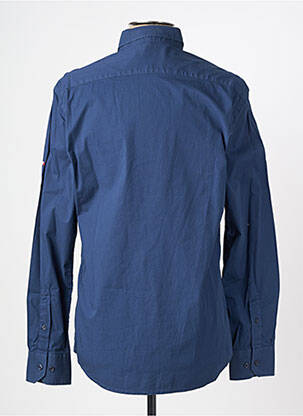 Chemise manches longues poignets boutonnés bleu CAMBERABERO homme