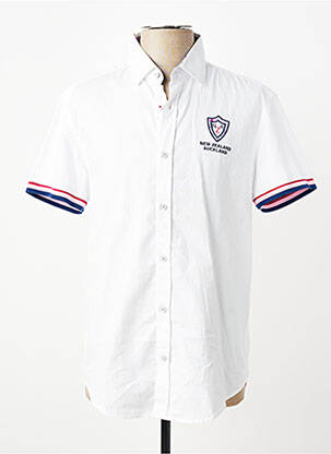 Chemise manches courtes coupe cintrée blanc CAMBERABERO homme