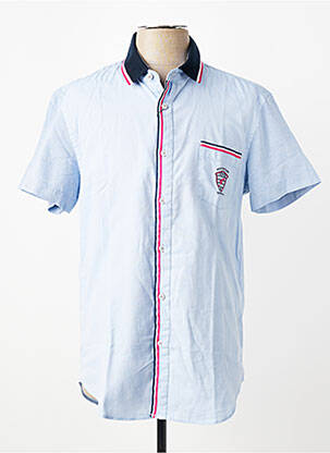 Chemise manches courtes poches bleu CAMBERABERO homme