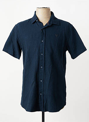 Chemise manches courtes coupe cintrée bleu CAMBERABERO homme