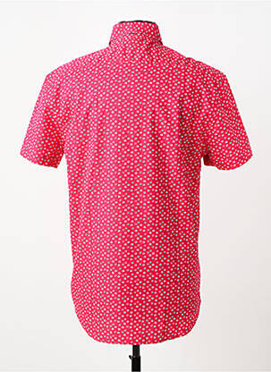 Chemise manches courtes imprimé fantaisie rouge CAMBERABERO homme