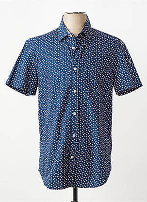 Chemise manches courtes imprimé fantaisie bleu CAMBERABERO homme
