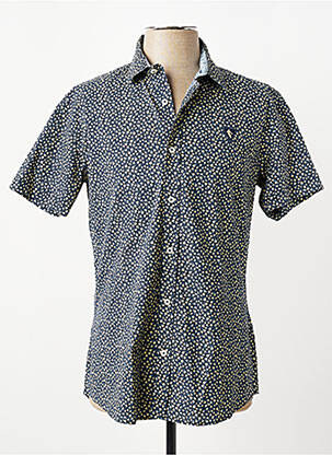 Chemise manches courtes coupe cintrée bleu CAMBERABERO homme
