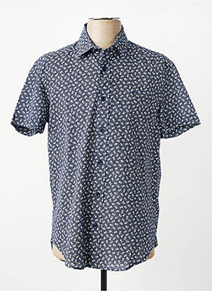 Chemise manches courtes coupe droite bleu CAMBERABERO homme