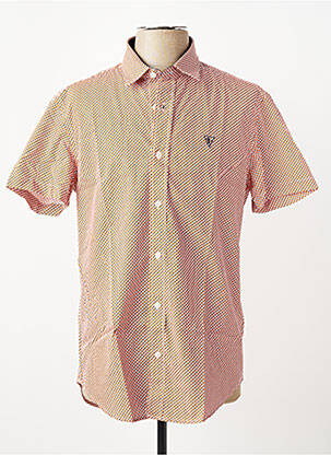 Chemise manches courtes imprimé fantaisie orange CAMBERABERO homme
