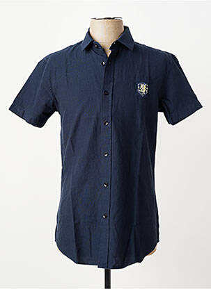 Chemise manches courtes coupe cintrée bleu CAMBERABERO homme