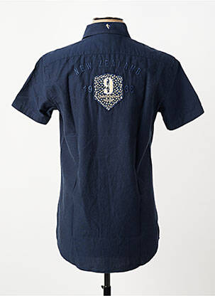Chemise manches courtes coupe cintrée bleu CAMBERABERO homme