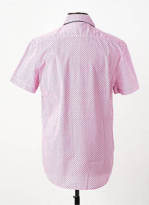 Chemise manches courtes coupe cintrée rose CAMBERABERO homme
