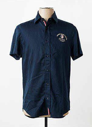 Chemise manches courtes coupe cintrée bleu CAMBERABERO homme