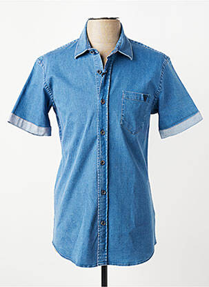 Chemise manches courtes poches bleu CAMBERABERO homme