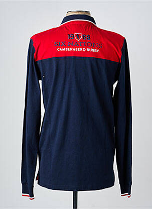 Polo manches longues manches longues bleu CAMBERABERO homme