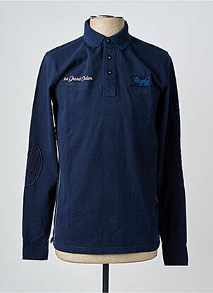 Polo manches longues manches longues bleu CAMBERABERO homme