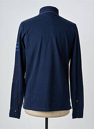 Polo manches longues manches longues bleu CAMBERABERO homme