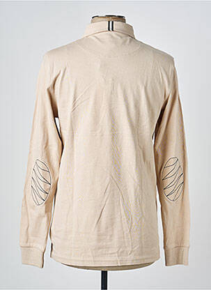 Polo sérigraphie manches longues beige CAMBERABERO homme