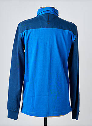 Polo sérigraphie manches longues bleu CAMBERABERO homme