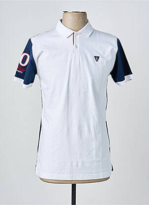 Polo tissage jersey manches courtes blanc CAMBERABERO homme
