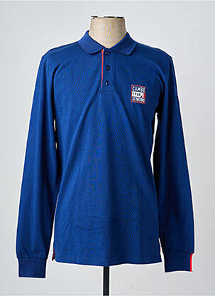 Polo manches longues manches longues bleu CAMBERABERO homme