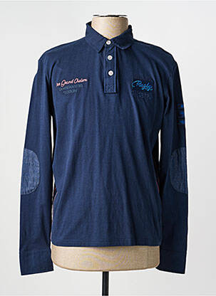 Polo manches longues manches longues bleu CAMBERABERO homme