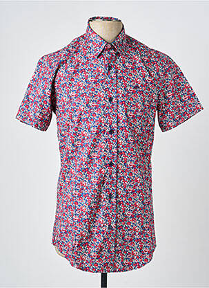 Chemise manches courtes coupe cintrée bleu CAMBERABERO homme