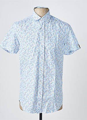 Chemise manches courtes coupe cintrée bleu CAMBERABERO homme