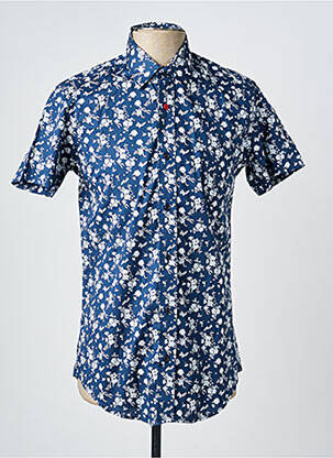 Chemise manches courtes coupe cintrée bleu CAMBERABERO homme