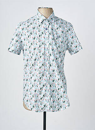 Chemise manches courtes coupe cintrée vert CAMBERABERO homme