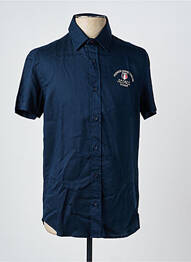Chemise manches courtes coupe cintrée bleu CAMBERABERO homme