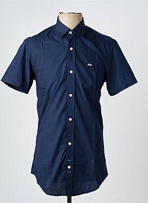 Chemise manches courtes coupe cintrée bleu CAMBERABERO homme