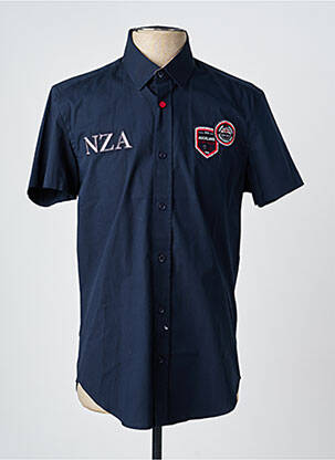 Chemise manches courtes coupe cintrée bleu CAMBERABERO homme