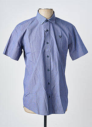 Chemise manches courtes coupe cintrée bleu CAMBERABERO homme