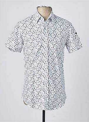 Chemise manches courtes coupe cintrée blanc CAMBERABERO homme