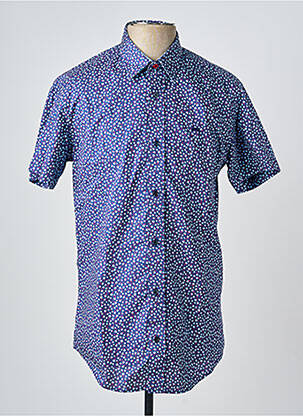 Chemise manches courtes coupe cintrée bleu CAMBERABERO homme