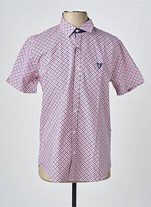 Chemise manches courtes coupe cintrée rose CAMBERABERO homme