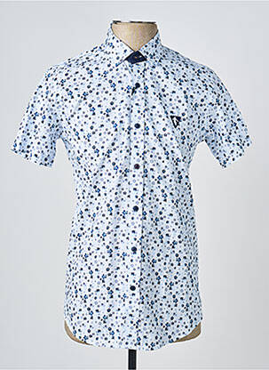 Chemise manches courtes coupe cintrée bleu CAMBERABERO homme