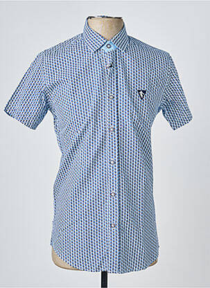 Chemise manches courtes coupe cintrée bleu CAMBERABERO homme