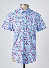 Chemise manches courtes coupe cintrée bleu CAMBERABERO homme